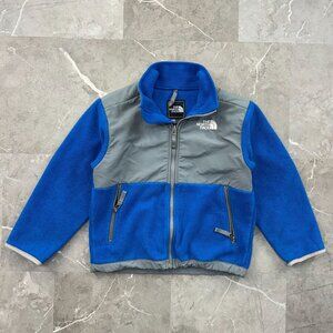 The North Face Fleece Jacket Boys Small Denali Full Zip Blue Two Tone Polartec